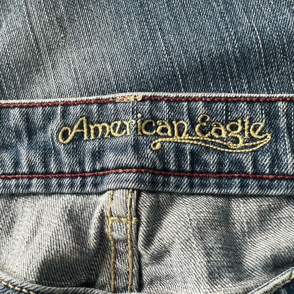 Vintage American Eagle Woman’s Hipster Low Rise Wide Leg Jeans- Size 8S - Picture 3 of 10